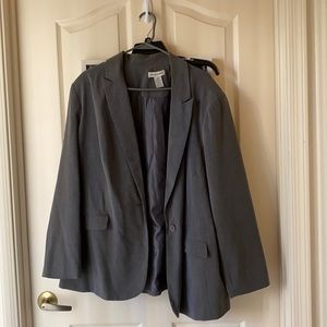 3/$30 Jessica London Women’s Plus Blazer one button grey lined 22 suit jacket